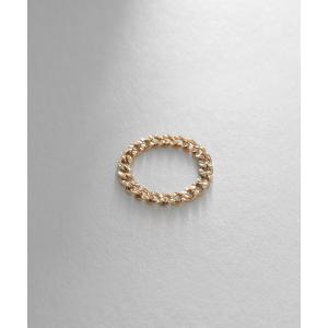 COCOSHNIK（ココシュニック） 指輪 リング K10 2連チェーンモチーフ 