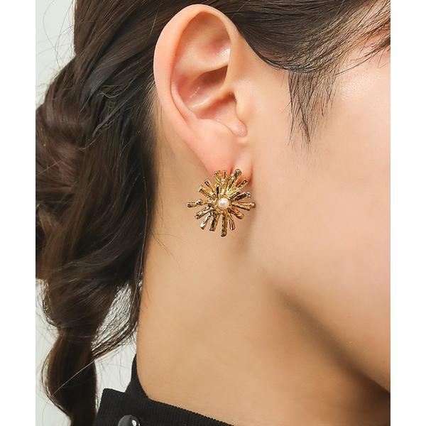 ピアス シャープ フラワーモチーフ  スタッド ピアス パーティー 結婚式 お呼ばれ オケージョン ...