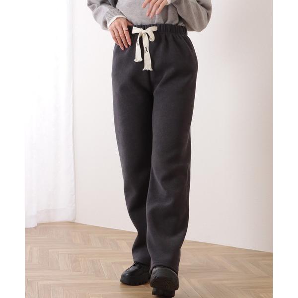 パンツ 裏起毛ハイウエストイージーパンツ レディース