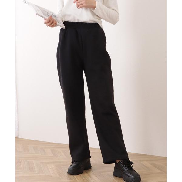 パンツ ドロスト付き裏起毛ワイドイージーパンツ レディース