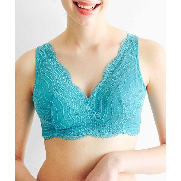 ブラジャー 肩甲骨をらくらく意識で背筋ピン！ヨガ気分ブラ「レース／グラマー」