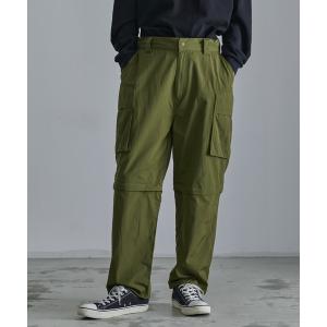 り*ご様 新品未使用 裾がしぼれる2wayカーゴパンツオリーブ 2wayパンツ（メンズカーゴパンツ）｜ボトムス、パンツ | ファッション