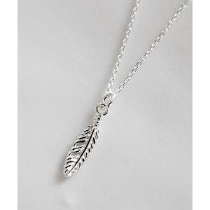 ネックレス SENTI センティ / MICRO CHARM FEATHER SILVER シルバー925マイクロチャームフェザーネックレス / 40｜zozo