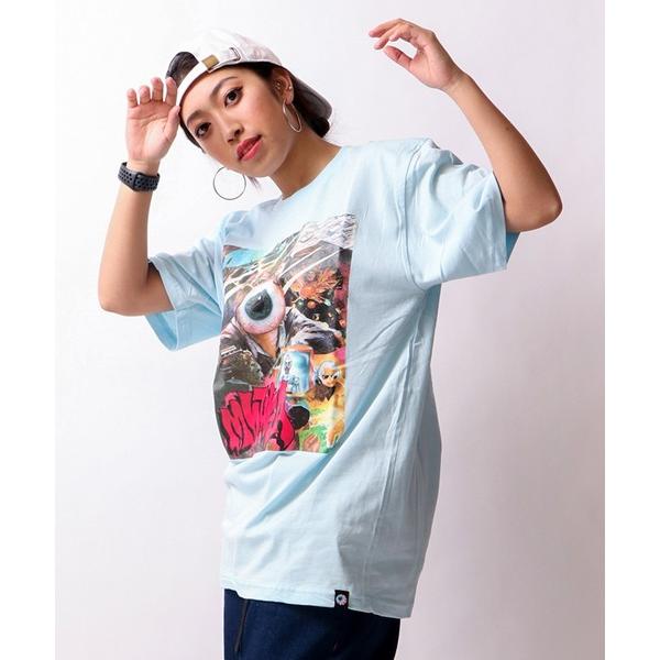 「MISHKA」 半袖Tシャツ 2XL サックスブルー メンズ