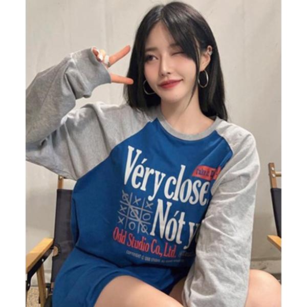 tシャツ Very Close Raglan Over Fit Long Sleeve レディース