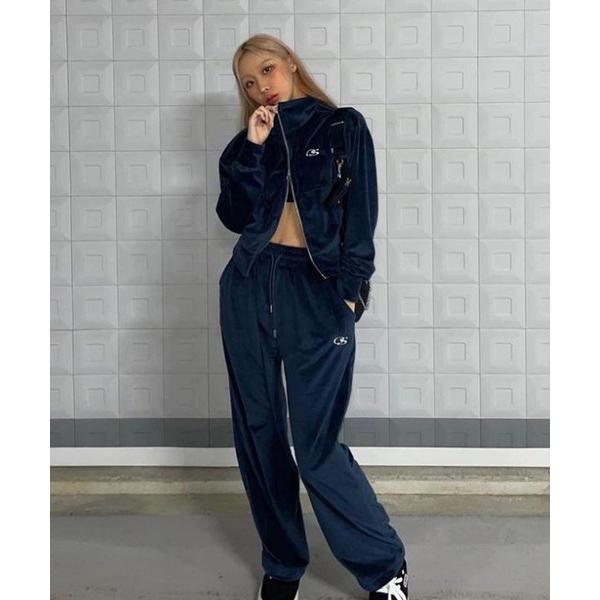 スウェットパンツ ジャージ OS Logo velour 2WAY String Wide Pant...