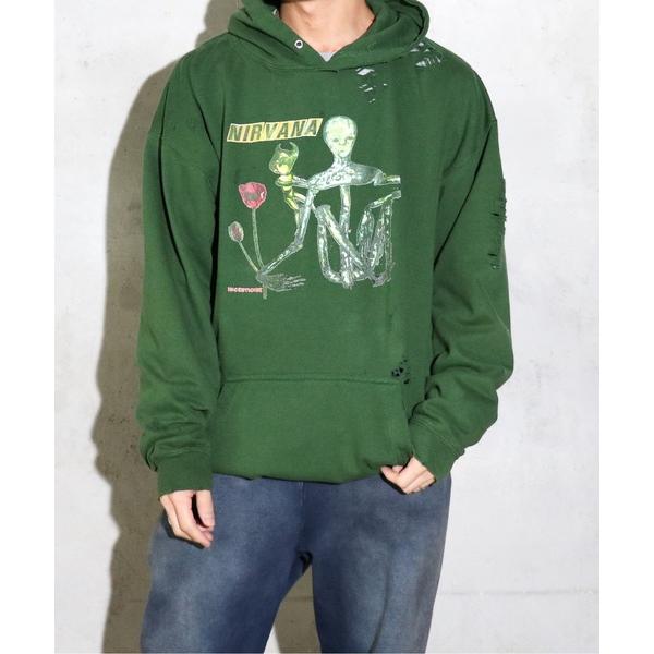 パーカー THRIFTY LOOK/スリフティールック WORN-OUT BAND HOODIE ”...