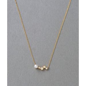 ete（エテ） ネックレス K10YG レイヤー ダイヤモンド プレート