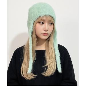 ニット帽 ニットキャップ 「HIKA」モヘアボーダーニットCAP レディース