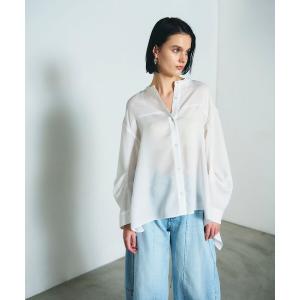 ブラウス シャツ バックシャンオーバーシャツ レディース