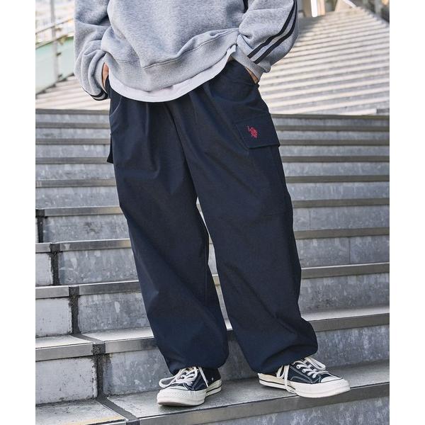 ワイドパンツ カーゴパンツ U.S. POLO ASSN. 別注 ロゴ刺繍オーバーサイズカーゴパンツ...