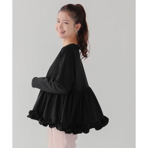 tシャツ 「ZOZO限定カラー」裾フリルペプラムトップス レディース