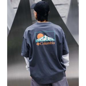 tシャツ Tシャツ メンズ 「 ムラサキスポーツ限定」columbia/コロンビア オーバーサイズTシャツ 半袖T UVケア バックプリント PM09