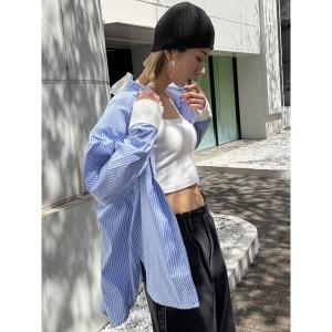 シャツ ブラウス レディース バックルベルト2トーンシャツ｜ZOZOTOWN Yahoo!店