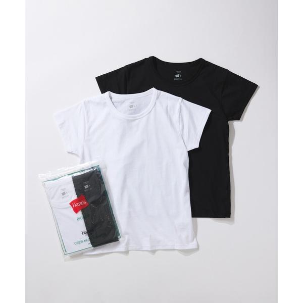 「HANES」 半袖Tシャツ S ブラック レディース