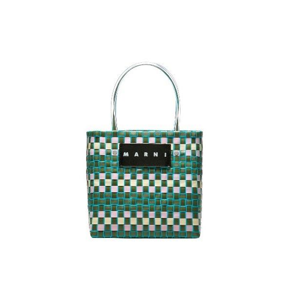 「MARNI MARKET」 かごバッグ FREE グリーン×ピンク レディース