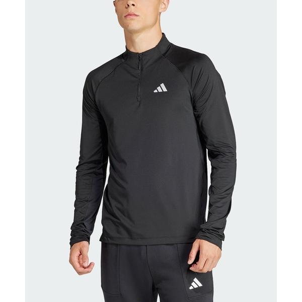 メンズ スウェット ジム+ トレーニング 1/4ジップ 長袖Tシャツ / アディダス adidas