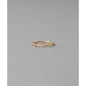 ete（エテ） 指輪 リング K18MPG レイヤード ダイヤモンド クロス