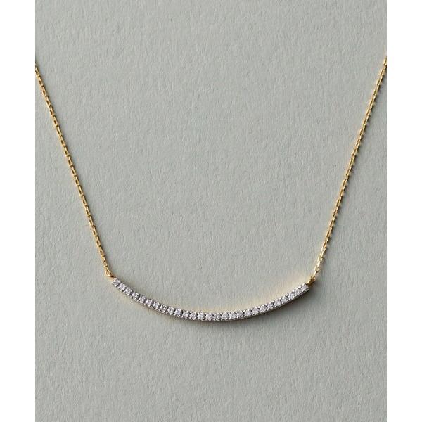 ネックレス K18YG パーティクル バイカラー ネックレス レディース