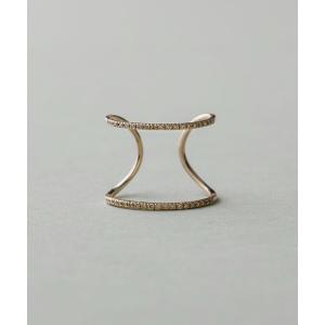 ete bijoux（エテ ビジュー） 指輪 リング K18YG パーティクル ダブル