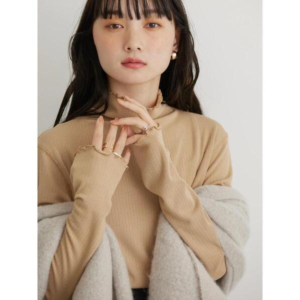 tシャツ 針抜きタートルプルオーバー レディース