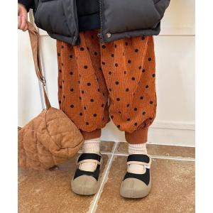 パンツ キッズ 「aimoha-KIDS-」 子供服 足ゴム入りドット柄バルーンパンツの商品画像