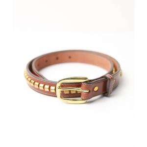 ベルト メンズ 「TORY LEATHER」1” Bridle Leather Clincher Belt Featuring metal clinc｜ZOZOTOWN Yahoo!店