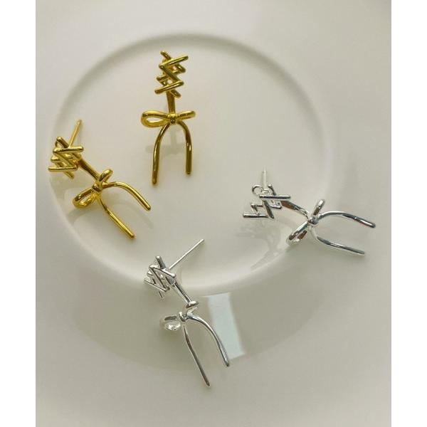 ピアス 2WAYリボンピアス レディース