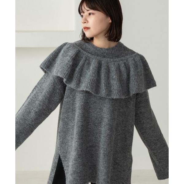 ニット レディース frill arrange knit / フリルアレンジニット