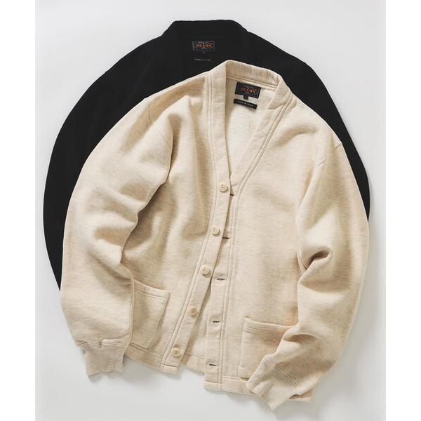 トレーナー スウェット レイズドバック スウェット Vネック カーディガン メンズ