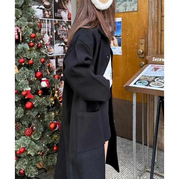 ステンカラーコート コート 「Silly限定アイテム」ユニセックス オーバーサイズステンカラーコート...