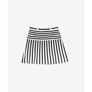 ARCHIVIO アルチビオ スカート ボーダー ストライプ柄 ホワイト