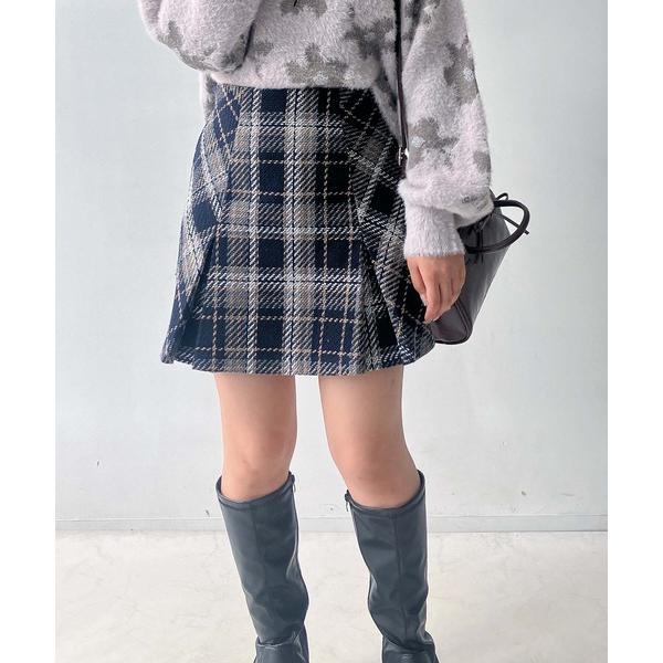 スカート スラリプリーツミニスカート