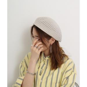帽子 レディース PAGE ONE 透かし編みベレー｜zozo