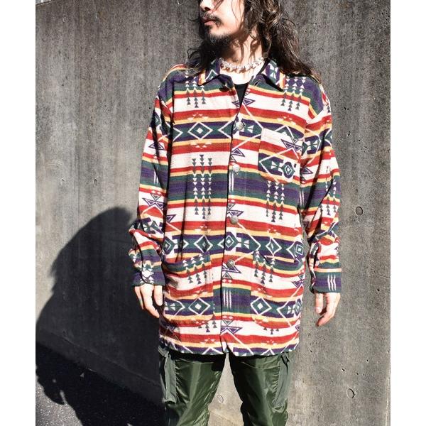 コート ジャケット 「ヴィンテージ古着」90's CHICO'S DESIGN ネイティブ柄 フリー...