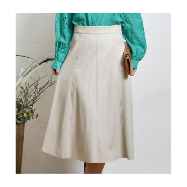 スカート PUレザーフレアースカート