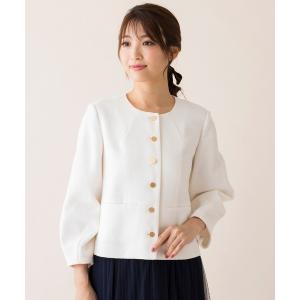 Rose Tiara（ローズティアラ） ノーカラージャケット 38 ブラウン