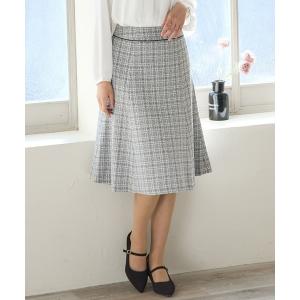 スカート ツイードフレアスカート