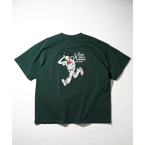 「FREAK&apos;S STORE」 半袖Tシャツ「kaoyorinakamiコラボ」 MEDIUM グリ...