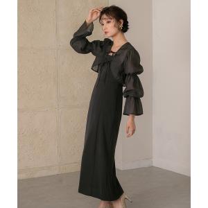 ドレス 2wayシャーリングトップス＆キャミソールドレス