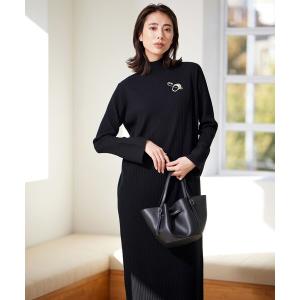 定価7.5万✨極美品トゥービーシック ラッセルレースワンピース プリーツ 黒 L ライトグログランレースコンビ ワンピース(ワンピース)｜TO BE CHIC