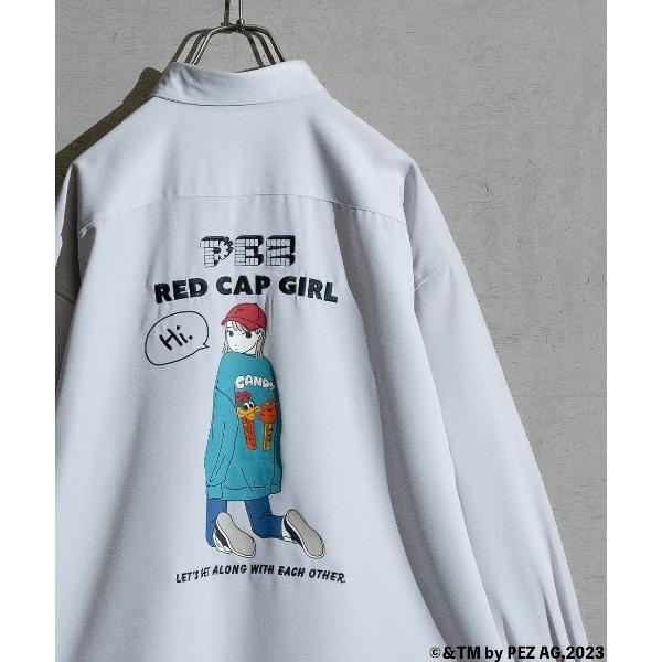 シャツ 「a-r」「PEZ×RedCapGirl」ナチュラルストレッチ バックイラスト オーバーサイ...