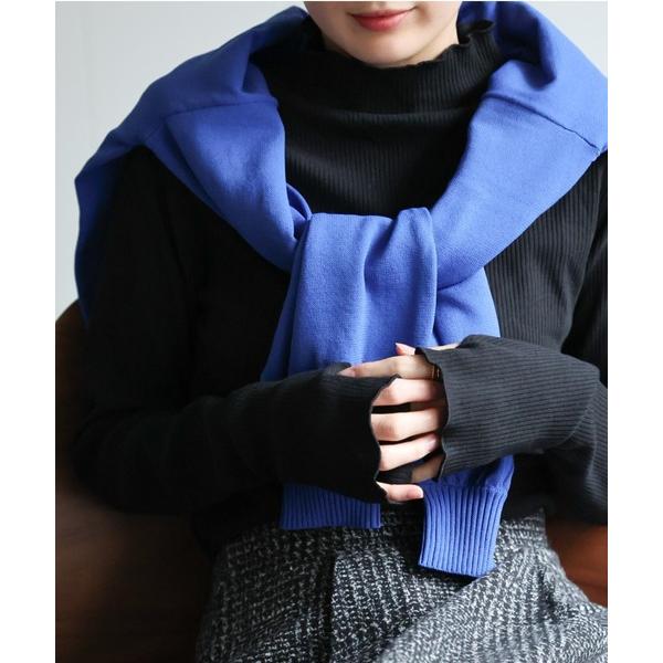 tシャツ 「サムホール付き」 メローハイネックトップス/フィンガーホール レディース