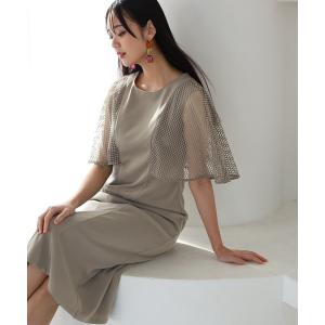 AND COUTURE（アンドクチュール） ドレス レースケープレイヤード