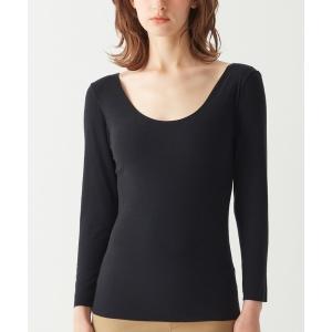 インナーシャツ 肌着 ADVANCE LABEL/アドバンスレーベル　バレリーナネック8分袖インナー　持続消臭 レディース