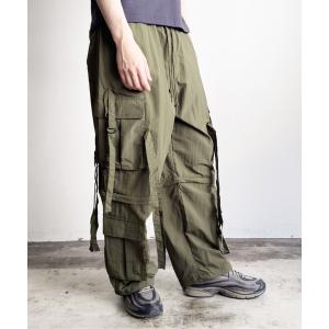 カーゴパンツ COMMONWARE:ナイロンワッシャーテクノパンツ レディース メンズ