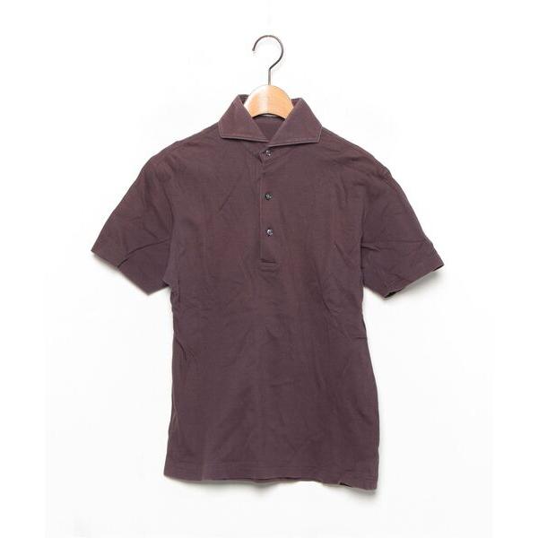 「ORIAN」 半袖ポロシャツ X-SMALL ブラウン レディース
