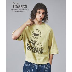 tシャツ 「FRUIT OF THE LOOM/フルーツオブザルーム」ヴィンテージスヌーピー半袖スウェット裏毛シリーズ メンズ