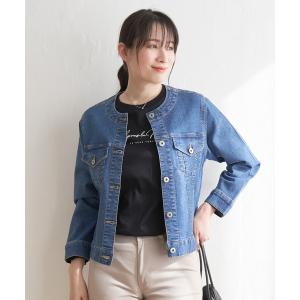 yuni デニムジャケット gジャン cotton denim ノーカラー ブルゾン