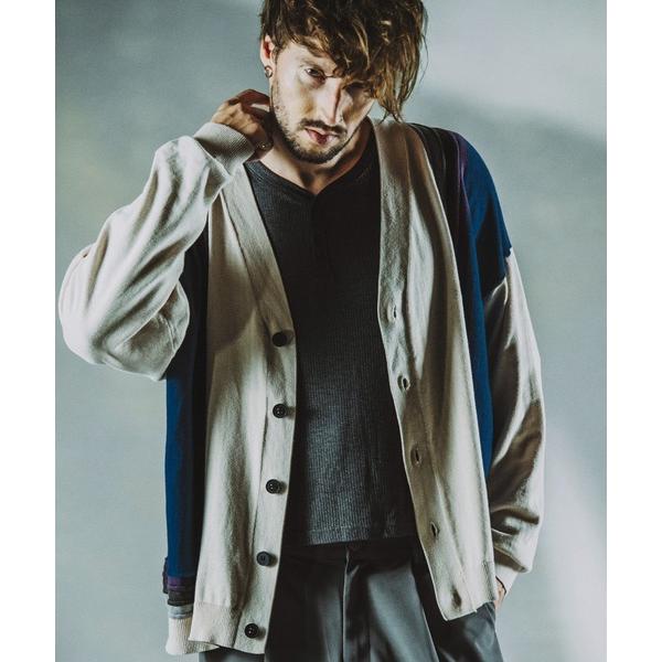 カーディガン 「NO ID.」3D Color Block Knit Cardigan / 3D カ...